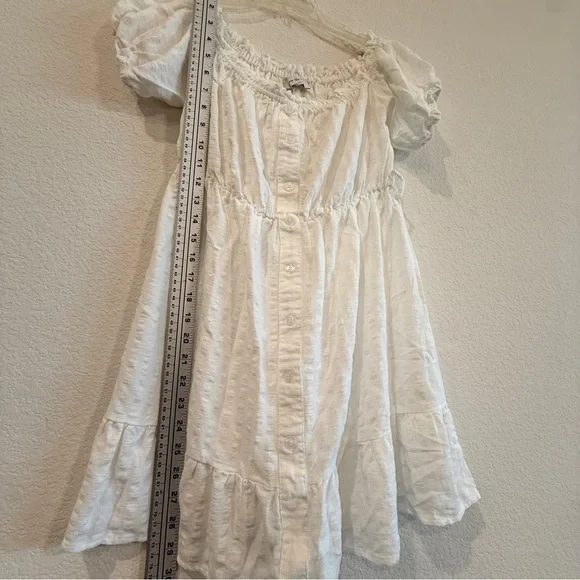 Jacquie The Label White Button-Front Mini Dress – 👗 Size Small, Boho Style - Picture 13 of 16